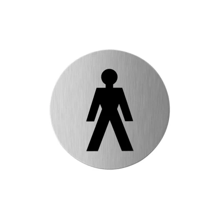 Pictogram Heren rond | GPF | RVS