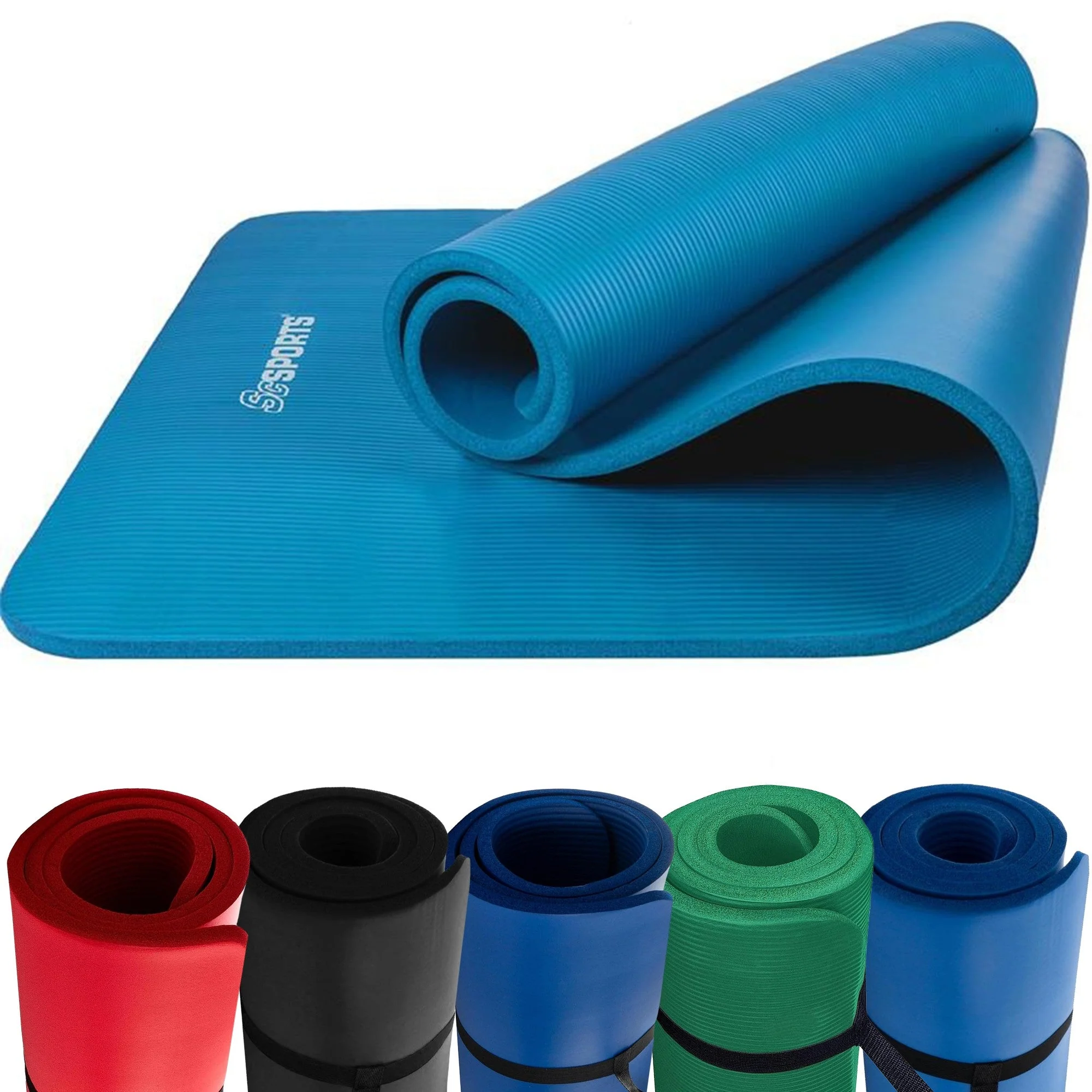 ScSPORTS Yogamat 190 x 80 x 1,5 cm – Licht blauw