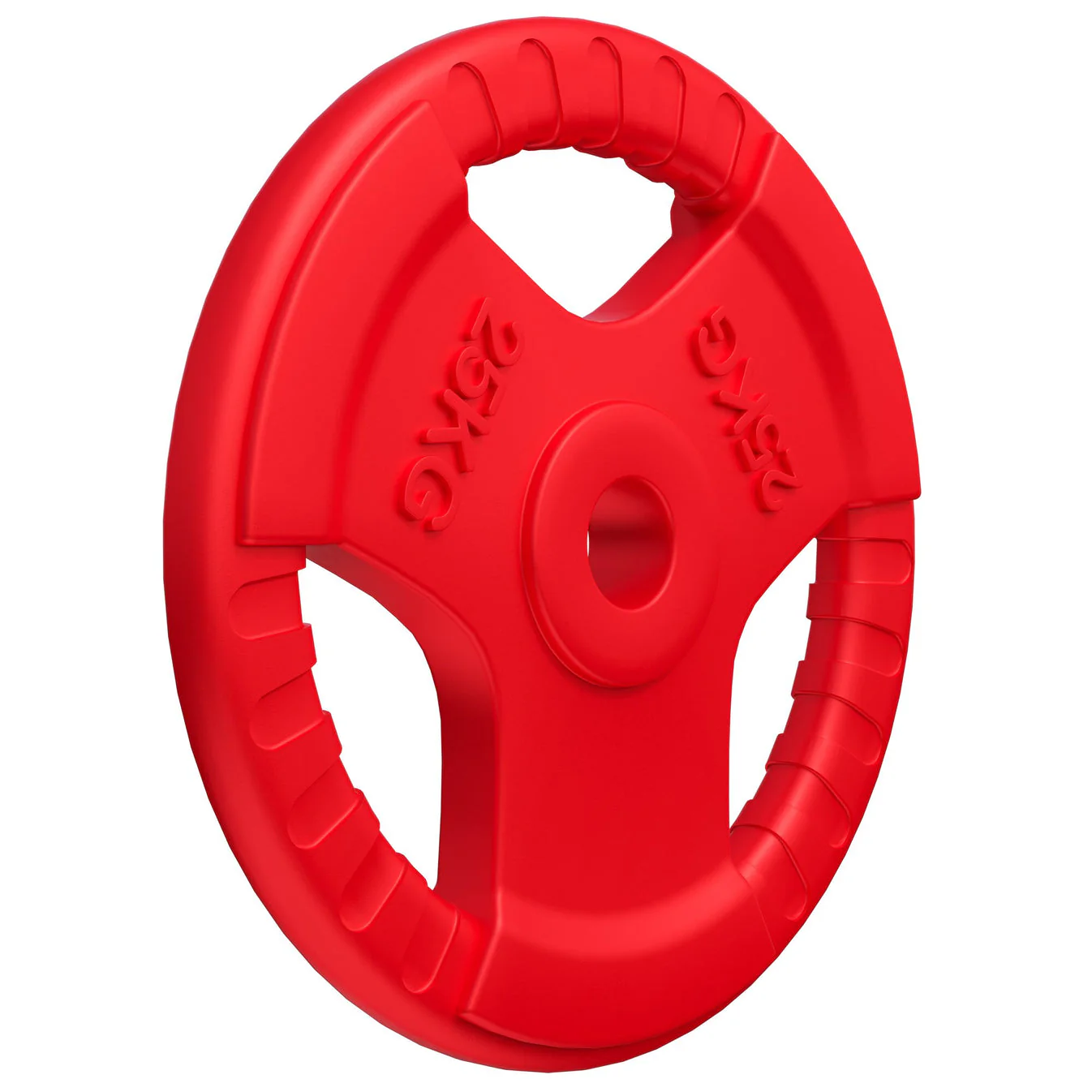 Olympische halterschijf 25 kg Gripper Gietijzer Rubber Coating – 50/51 mm