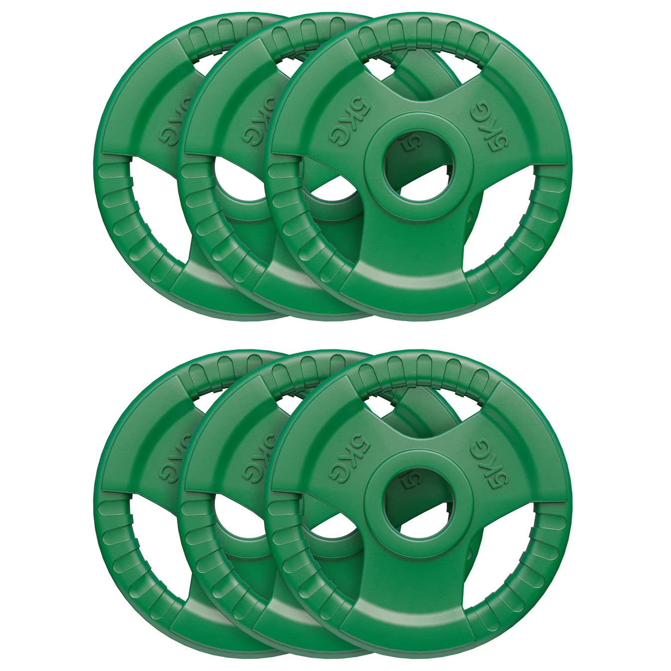 Voordeelbundel 30 kg (6 x 5 kg) Olympische Halterschijven Gripper Gietijzer – 50/51 mm