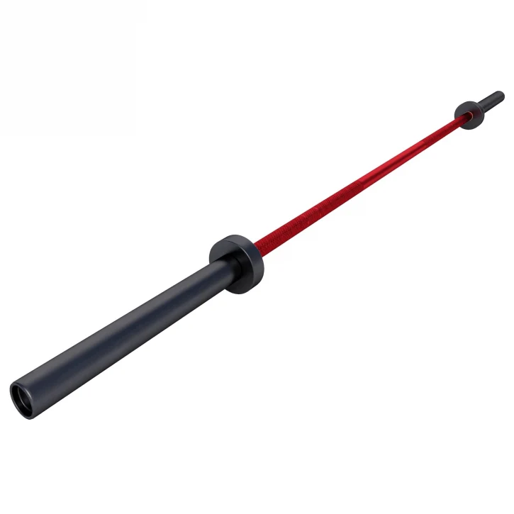 Olympische halterstang 220 cm – 50/51 mm Rood
