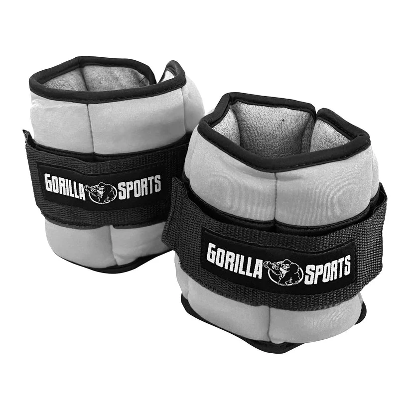 Verstelbare enkel- of polsgewichten 0,45 – 2,25 kg Grijs