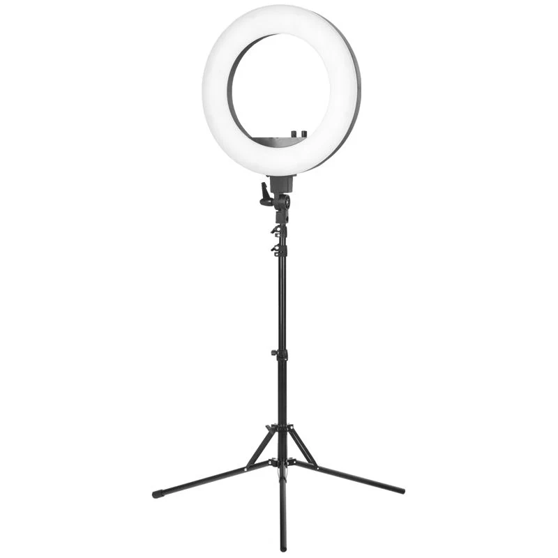 Ringlamp met Statief 18″ 48W Zwart