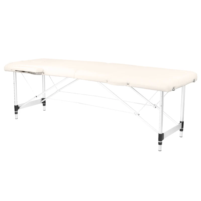 Massagetafel Inklapbaar Aluminium Komfort Activ Fizjo 2 Zones Crème