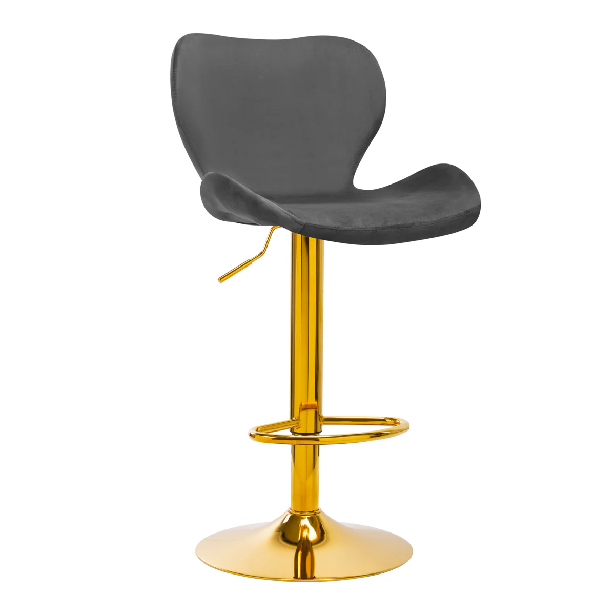 Barkruk QS-B15 Fluweel Goud Grijs