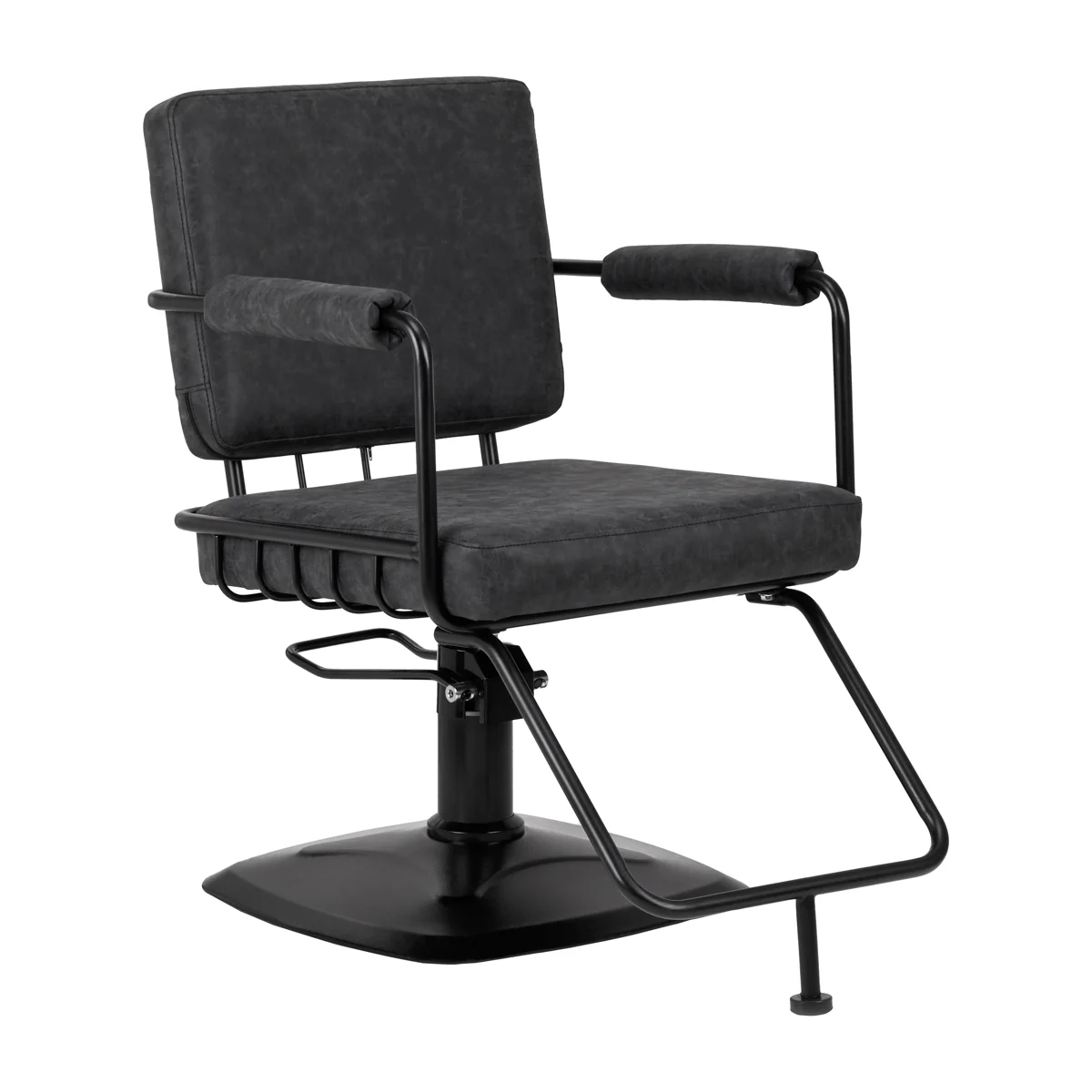 Kappersstoel Gabbiano Katania Loft Oud Leder Zwart