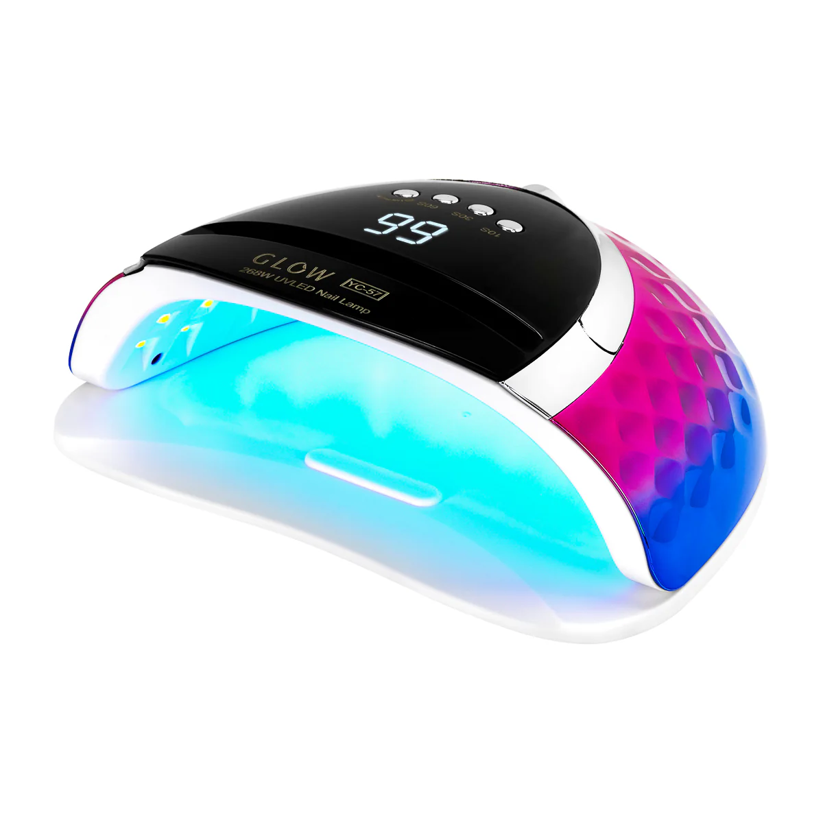 UV Lamp Nagels LED Glow YC57 268W Roze-Blauw