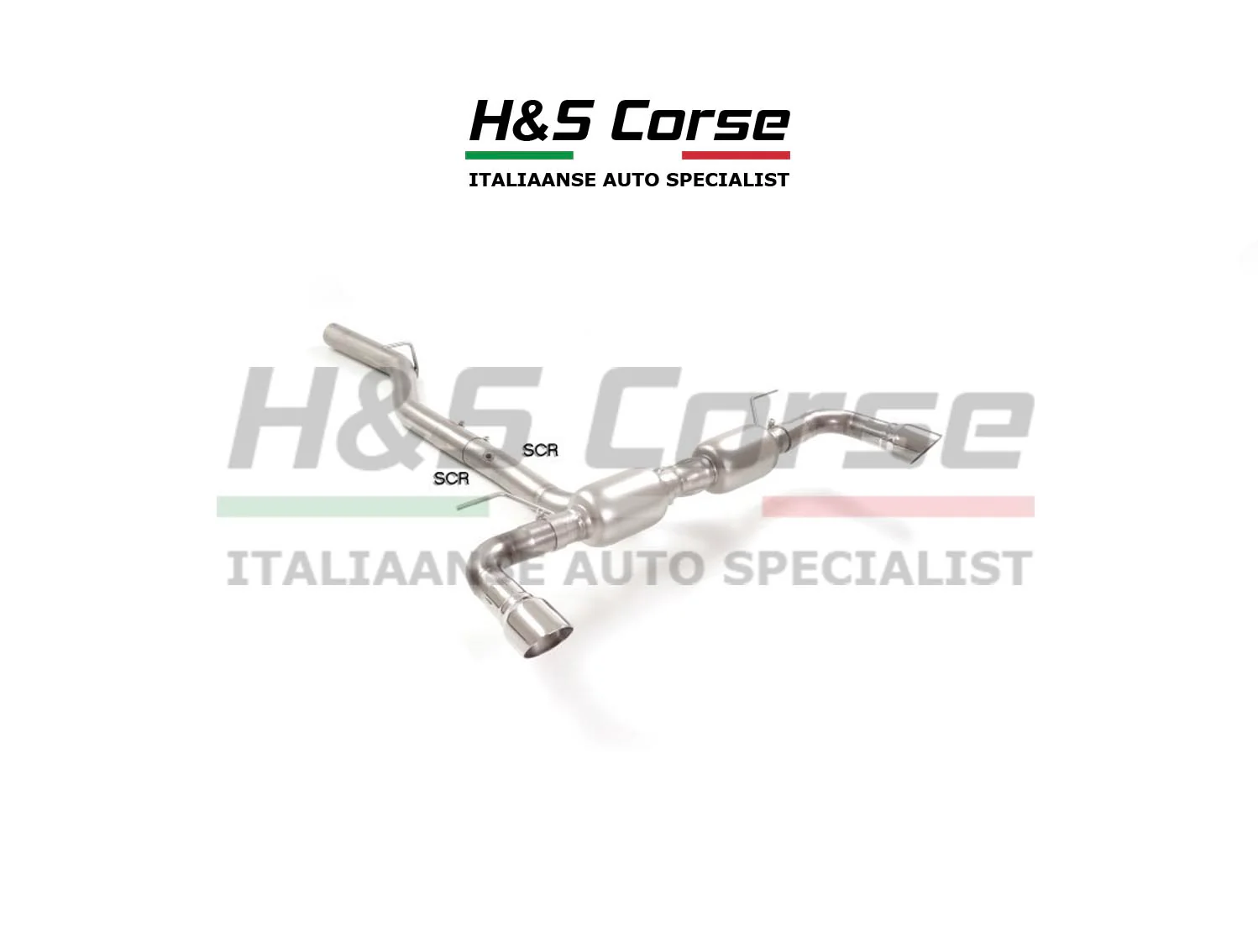 Alfa Giulia 2.2 JTDm NA 08-2018 Ragazzon RVS H2 einddemper met racing 90mm sierstukken