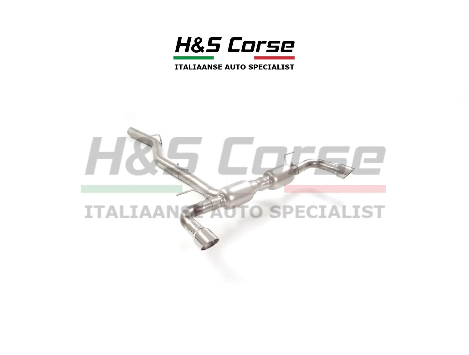 Alfa Giulia 2.2 JTDm – Ragazzon RVS H2 einddemper met ronde sierstukken 90mm