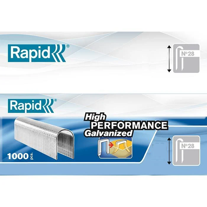 Rapid Kabelniet 28/10mm DP Gegalvaniseerd in doos (5×1000 stuks)