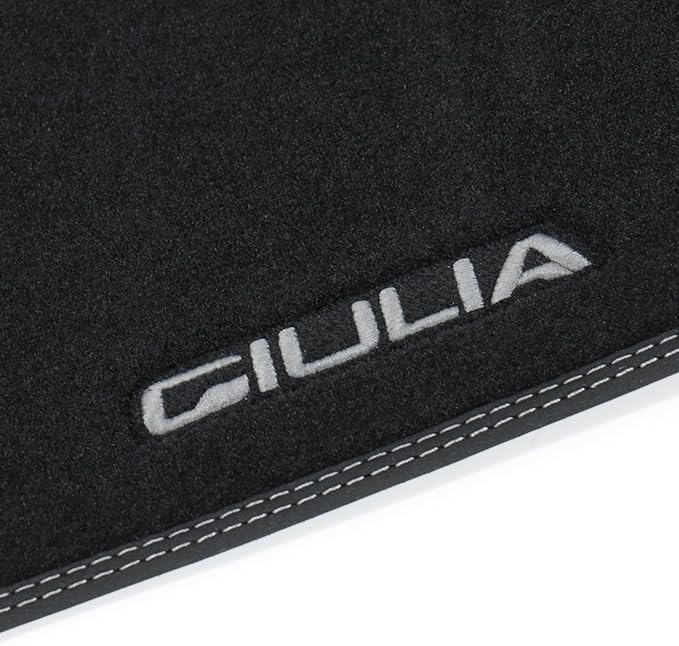 Alfa Giulia Vloermatten Set – Grijs Geborduurd – Origineel