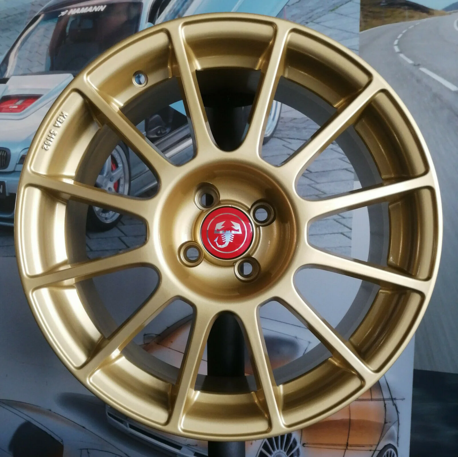 Lichtmetalen velgen 17″ 4×98 7J – Goud Esseesse look
