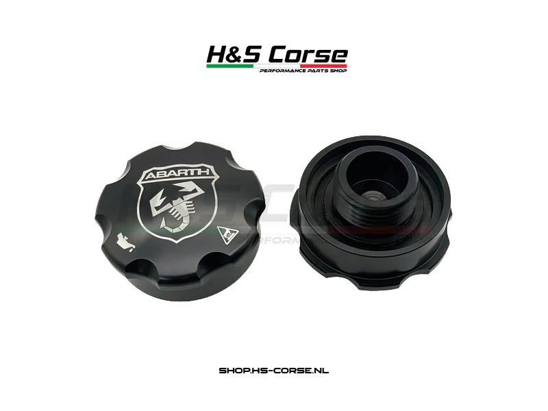 Abarth 500/595/695 /Punto – Aluminium Olie dop – Zwart