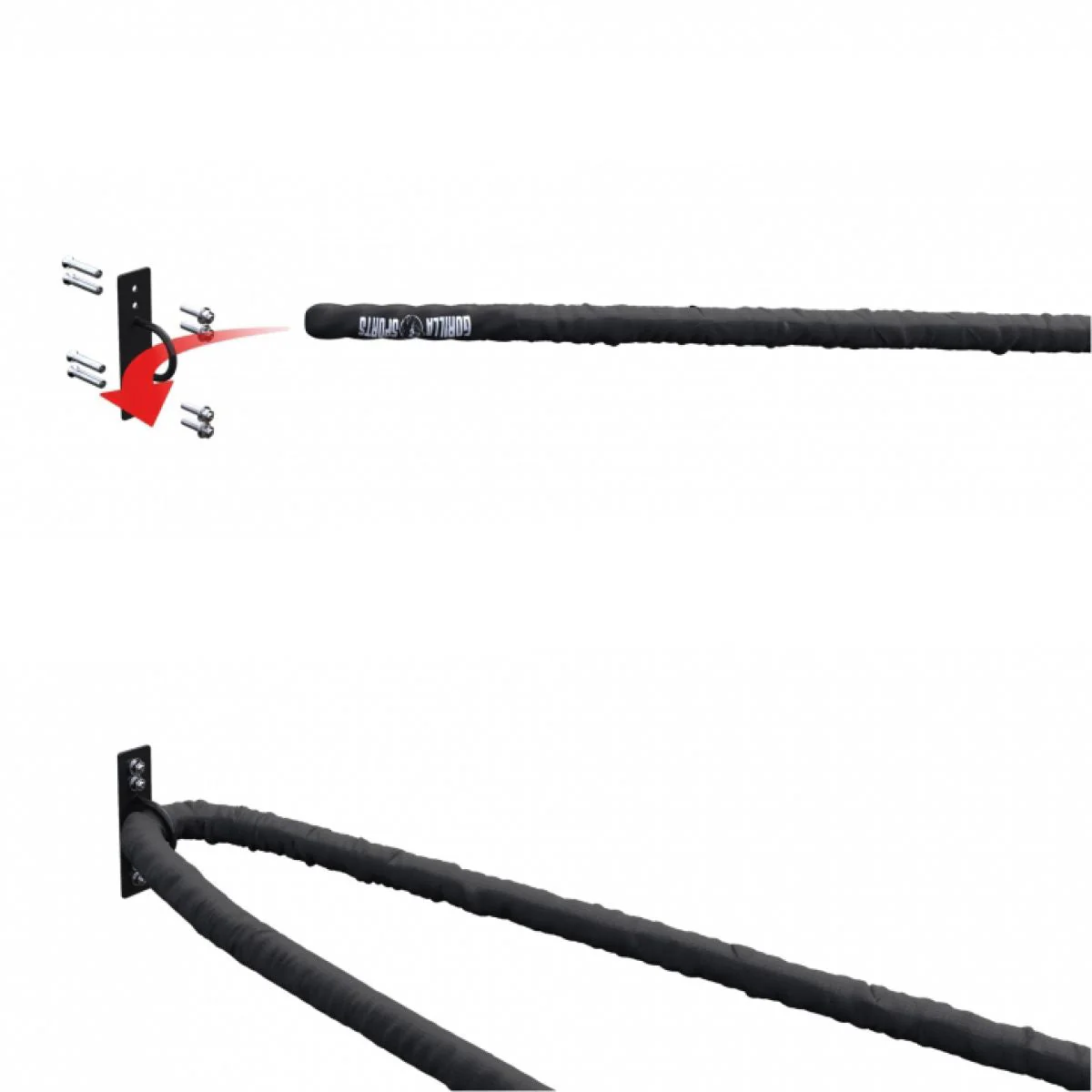 Battle rope incl. Muurbeugel 1500 x 5 cm - Afbeelding 3