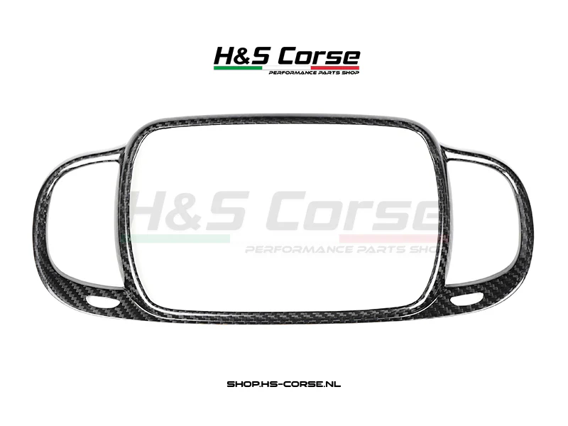 Abarth 500/595/695 – Carbon Navigatie cover incl. roosters (2016+)