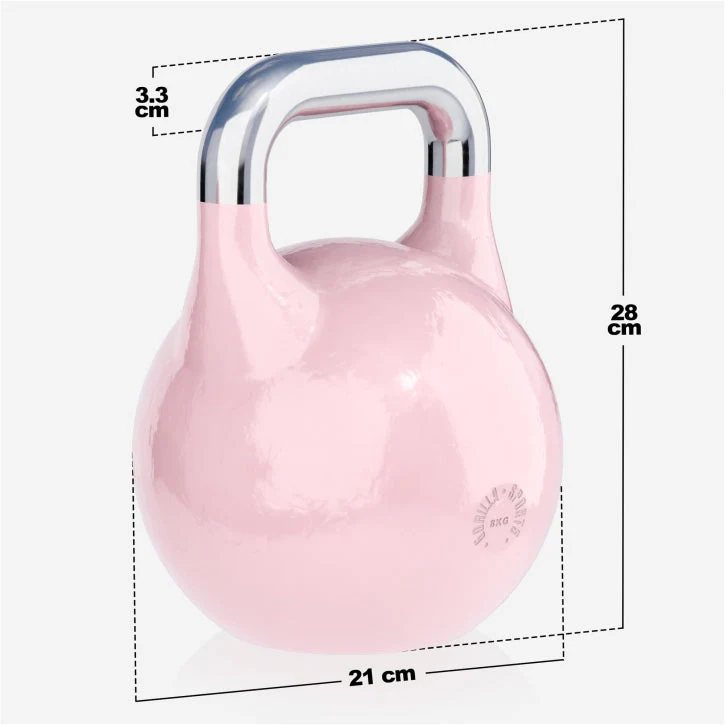 Competitie kettlebell 8 kg Staal - Afbeelding 3