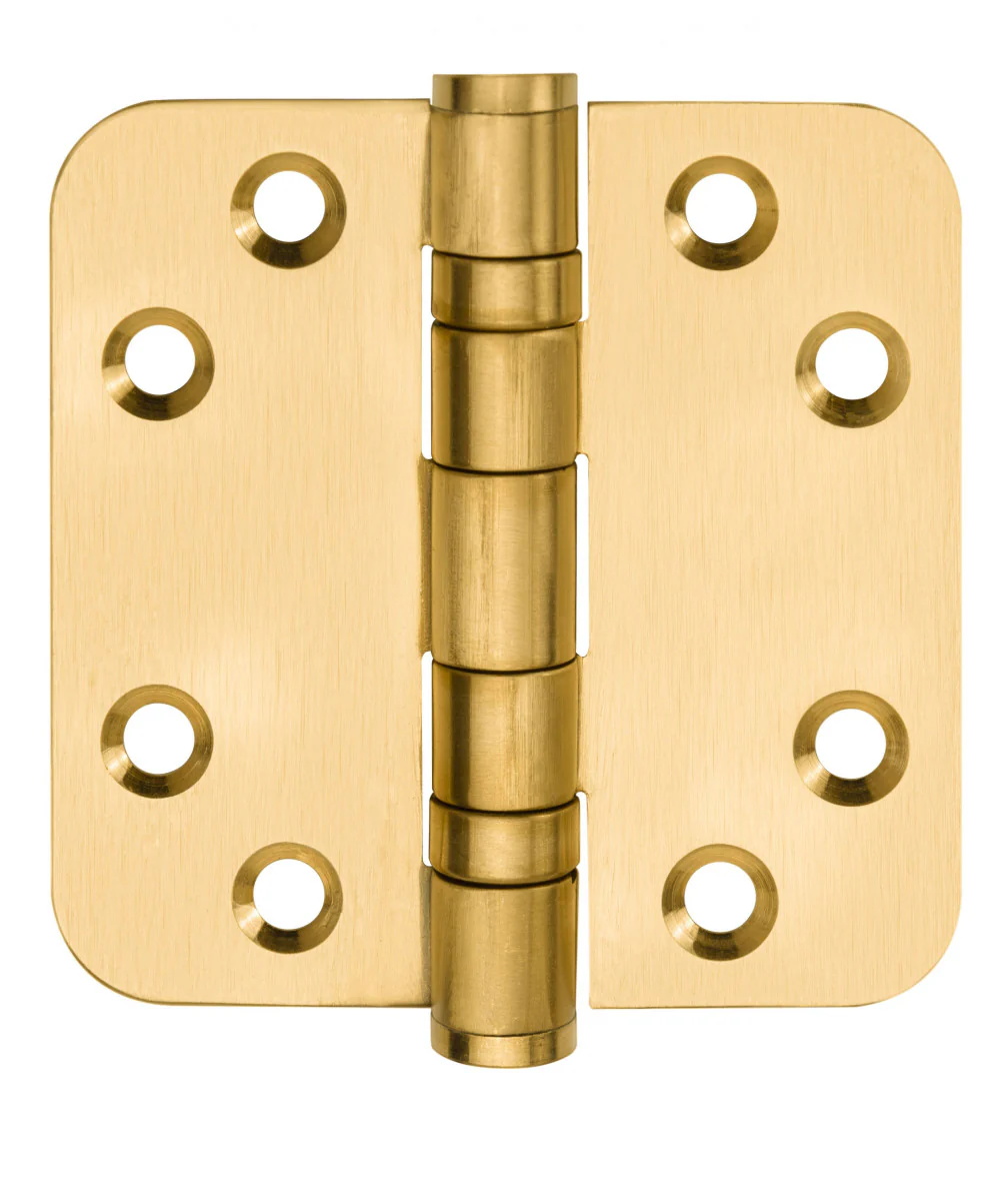 Kogellagerscharnier Afgerond 76x76mm | AVJD | Mat goud PVD