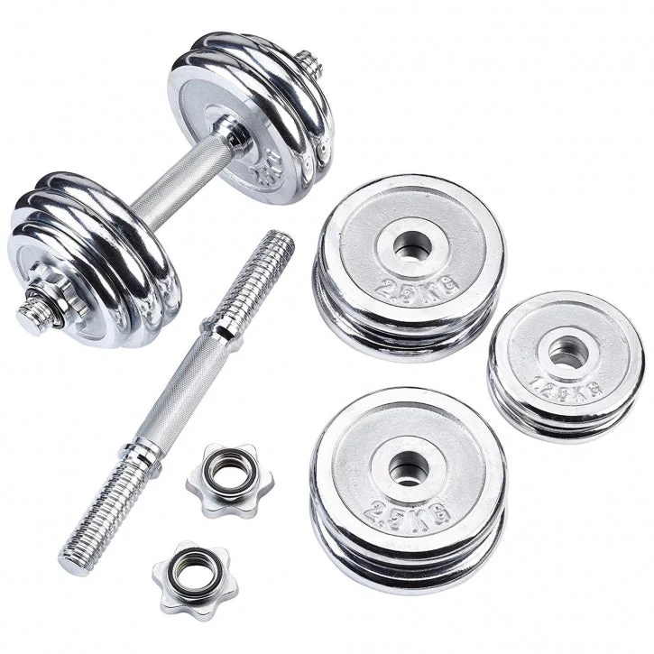 Dumbellset 30 kg Chroom - 30 mm - Afbeelding 2