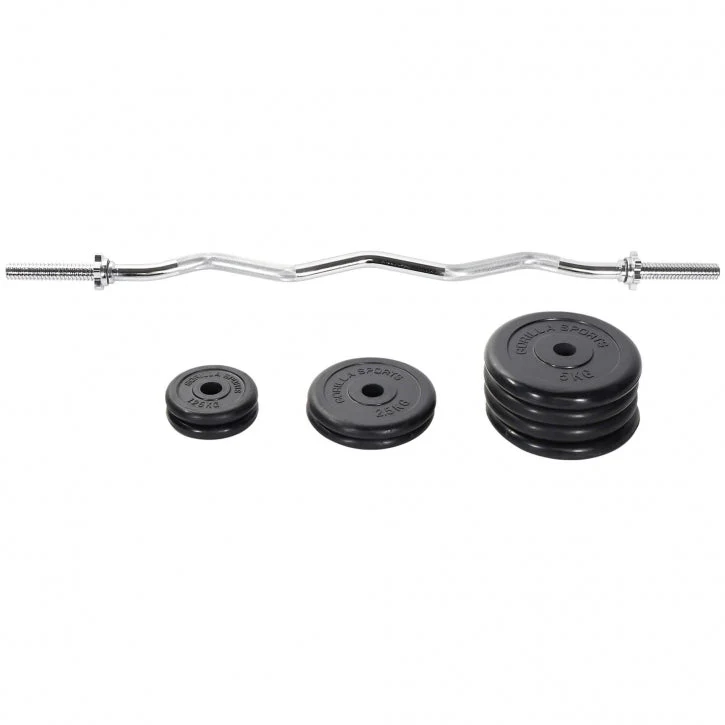EZ-Curlset 35 kg Rubber - 30 mm - Afbeelding 3