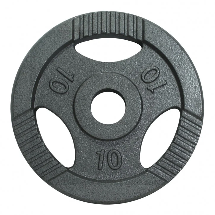 Halterschijf 10 kg Gripper Gietijzer Zilver – 50/51 mm