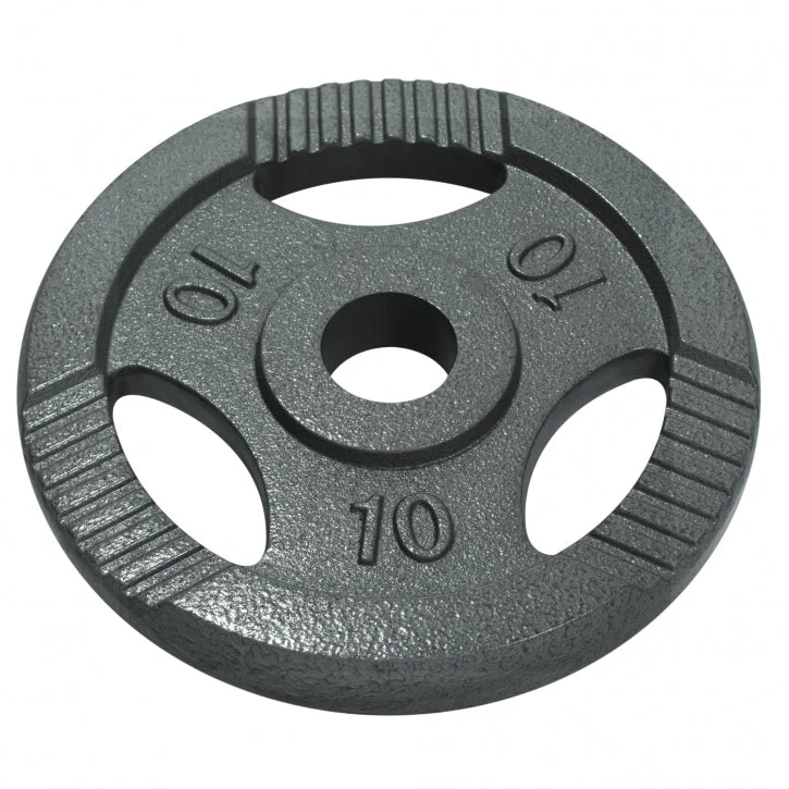Halterschijf 10 kg Gripper Gietijzer Zilver - 50/51 mm - Afbeelding 3