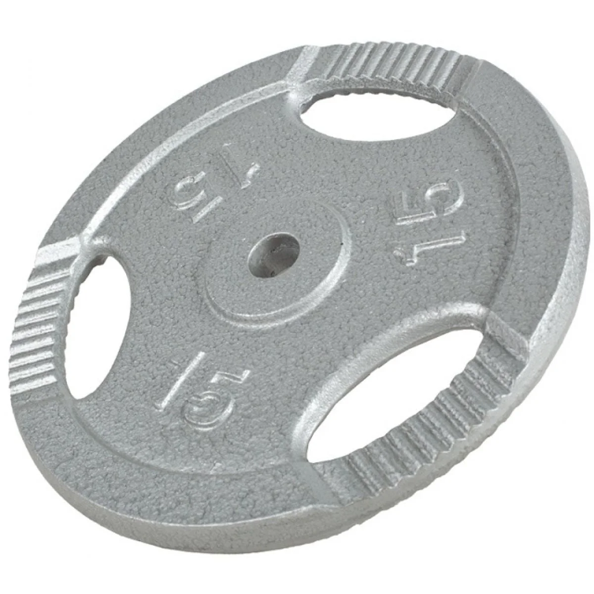 Halterschijf 15 kg Gripper Gietijzer Zilver – 30/31 mm