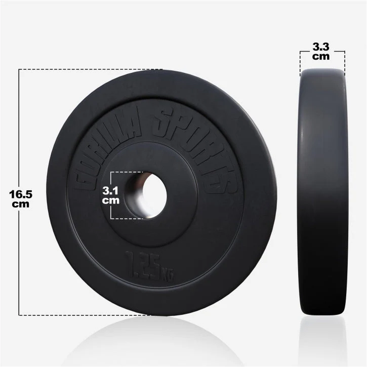 Halterschijf 1,25 kg Kunststof 30/31 mm - Afbeelding 2