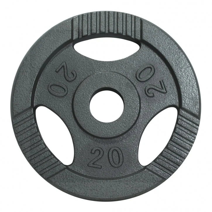 Halterschijf 20 kg Gripper Gietijzer Zilver – 50/51 mm