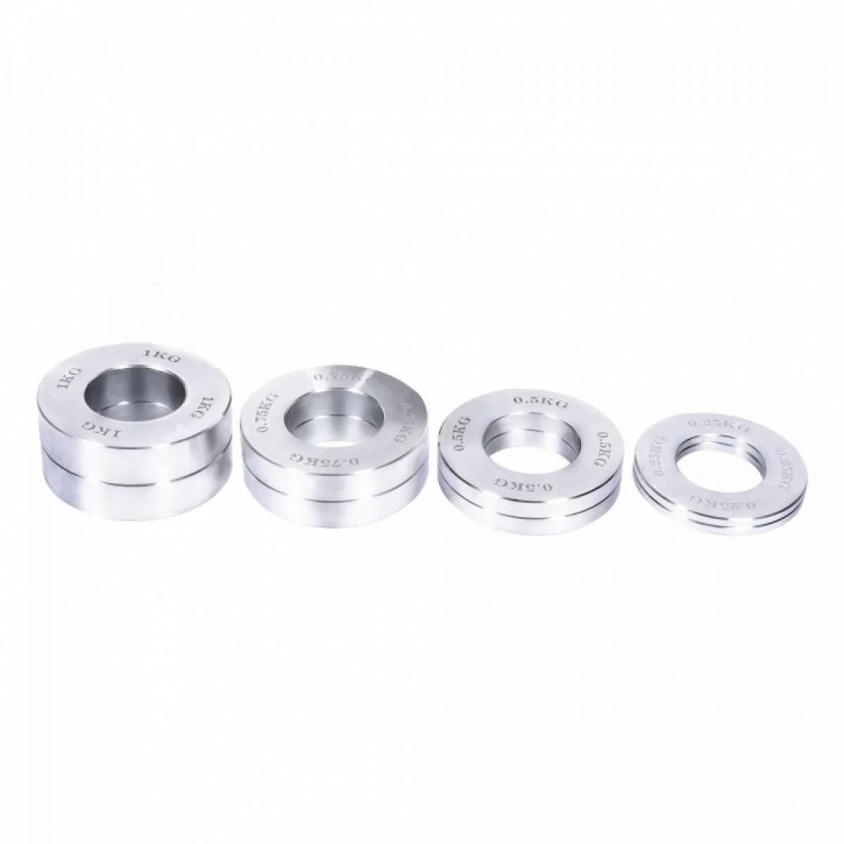 Halterschijven set 50/51mm Chroom 5 kg inclusief koffer - Afbeelding 2