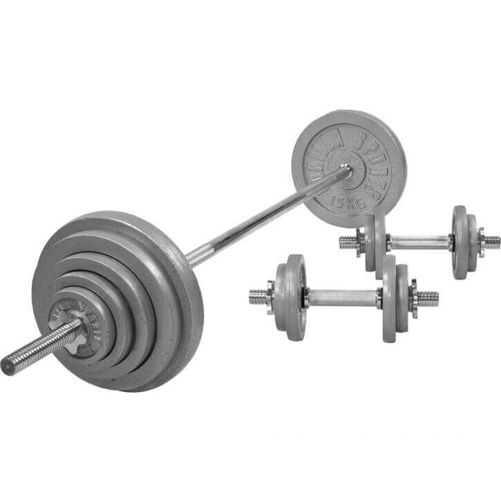 Halterset 100 kg Gietijzer – Schroefsluiting 30 mm