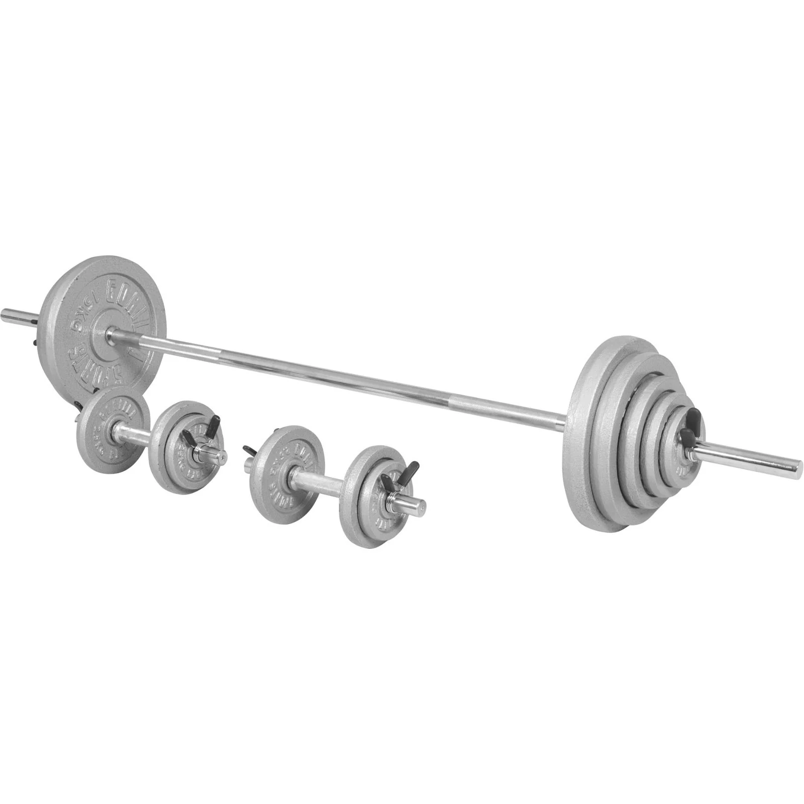 Halterset 100 kg Gietijzer – Veersluiting 30 mm