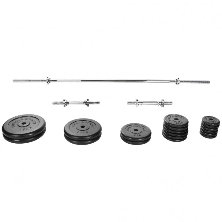 Halterset 100 kg Rubber - Schroefsluiting 30 mm - Afbeelding 3