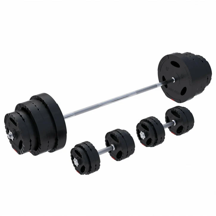 Lange halterset 130 kg Gripper Kunststof – 30 mm