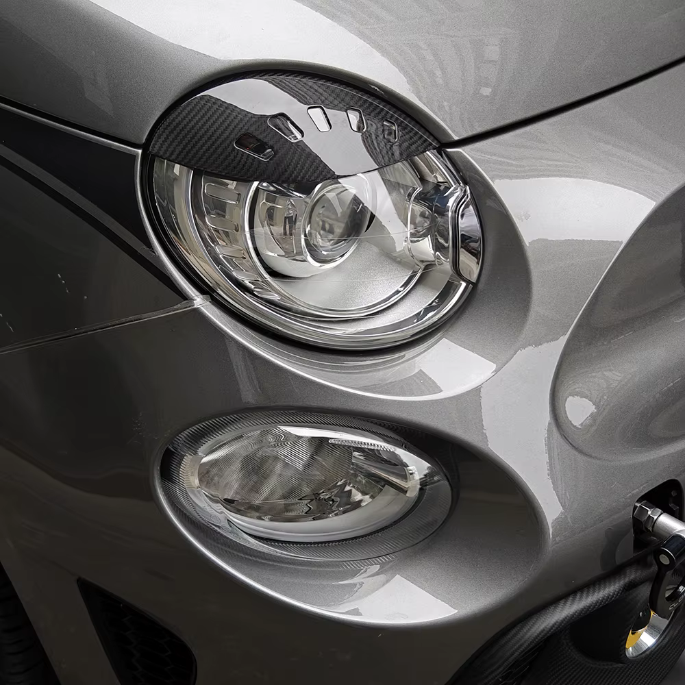 Abarth 500/595/695 – Carbon Headlight covers (Gloss/Matte)