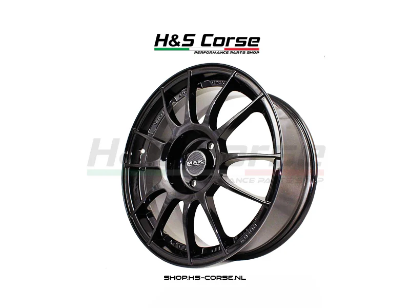 Abarth 500/595/695 – 17″ 4×98 7J Glossy black MAK XLR Velgen