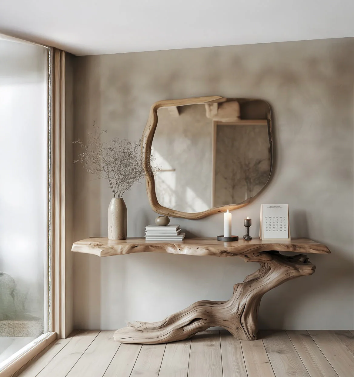 Handgemaakte Rustieke Sidetable van Massief Hout – Entreetafel - Afbeelding 2