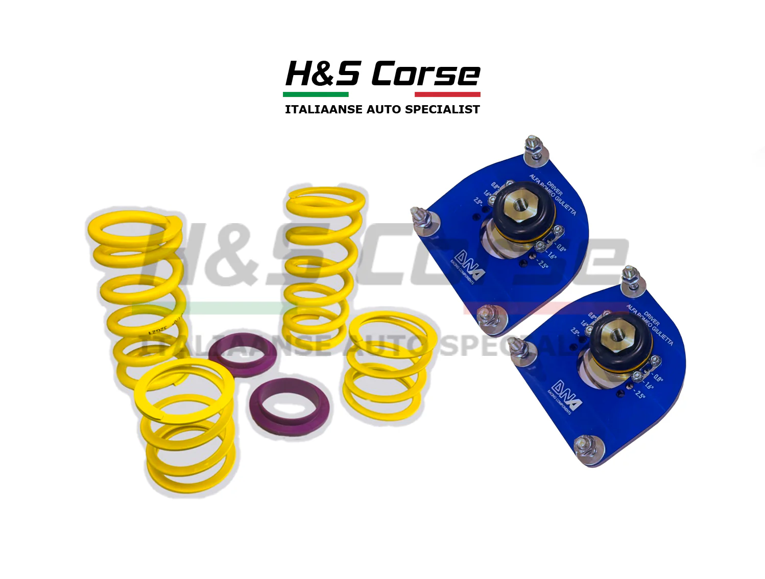 Alfa Giulietta -DNA Racing front top mount voor BILSTEIN – ST – KW – BC Racing met racing veren