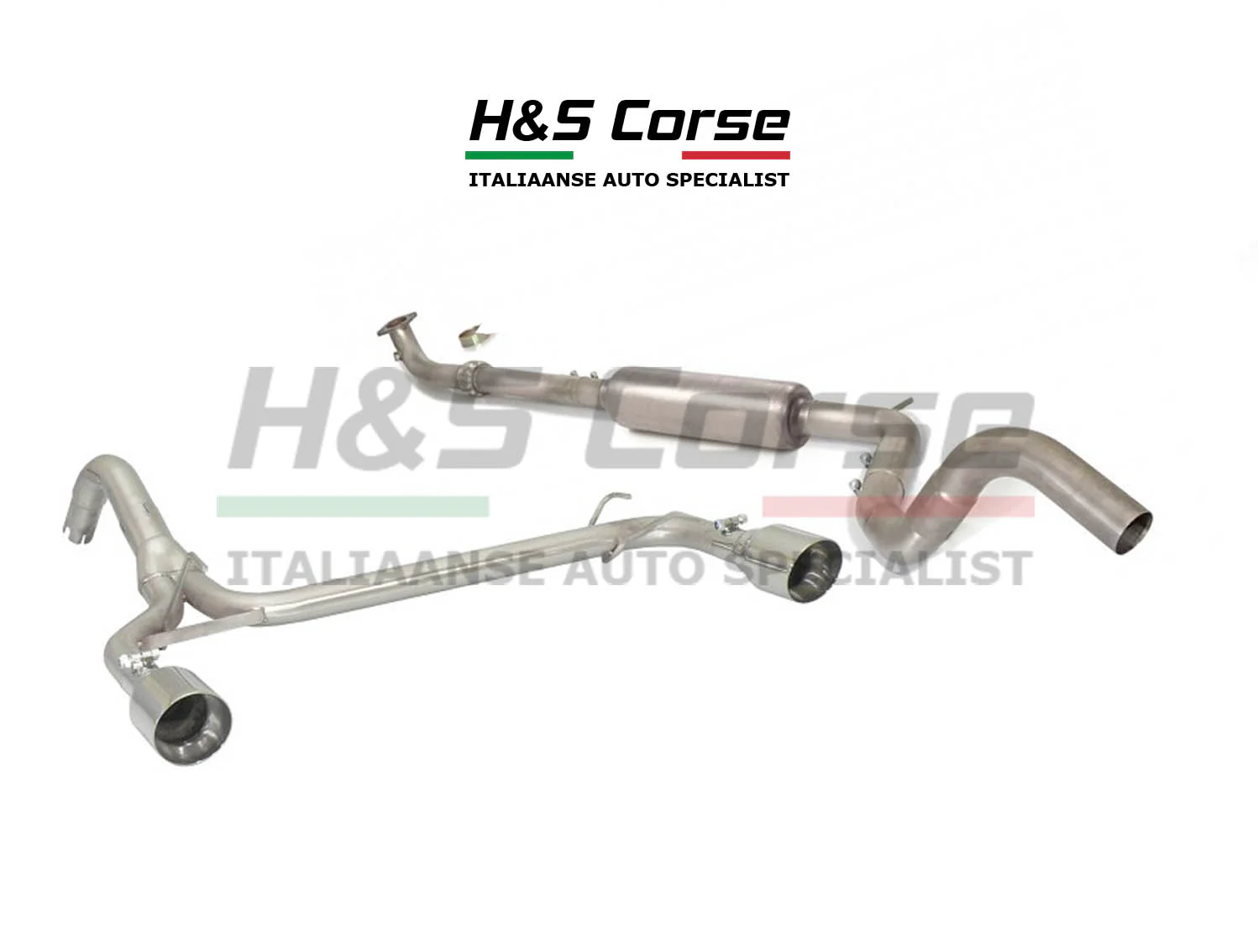 Ragazzon tussenbuis met demper + open eindpijp – Abarth 500/595/695