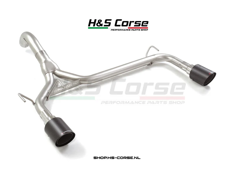 Abarth 500/595/695 – Ragazzon RVS open eindpijp met carbon eindstukken