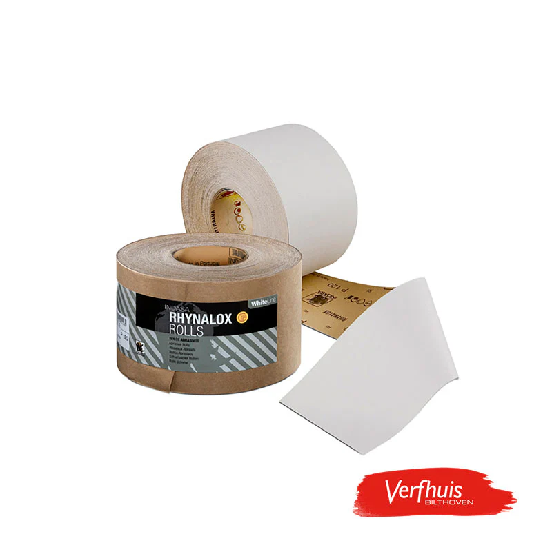 Rhynalox rol 115mm x 25mtr white line