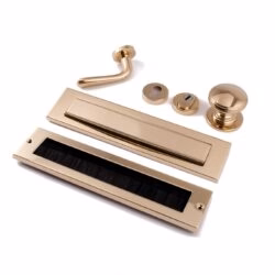 Complete voordeurset PVD | Hardbrass | PVD Messing Links