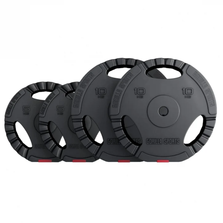 Voordeelbundel 30 kg (2 x 10 kg en 2 x 5 kg) Halterschijven Gripper Kunststof – 30/31 mm