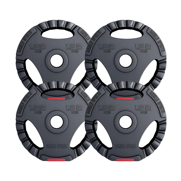 Voordeelbundel 5 kg (4×1.25 kg) Halterschijven Gripper Kunststof