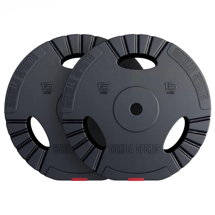 Voordeelbundel Halterschijven Gripper Kunststof 2 x 15 kg – 30/31 mm