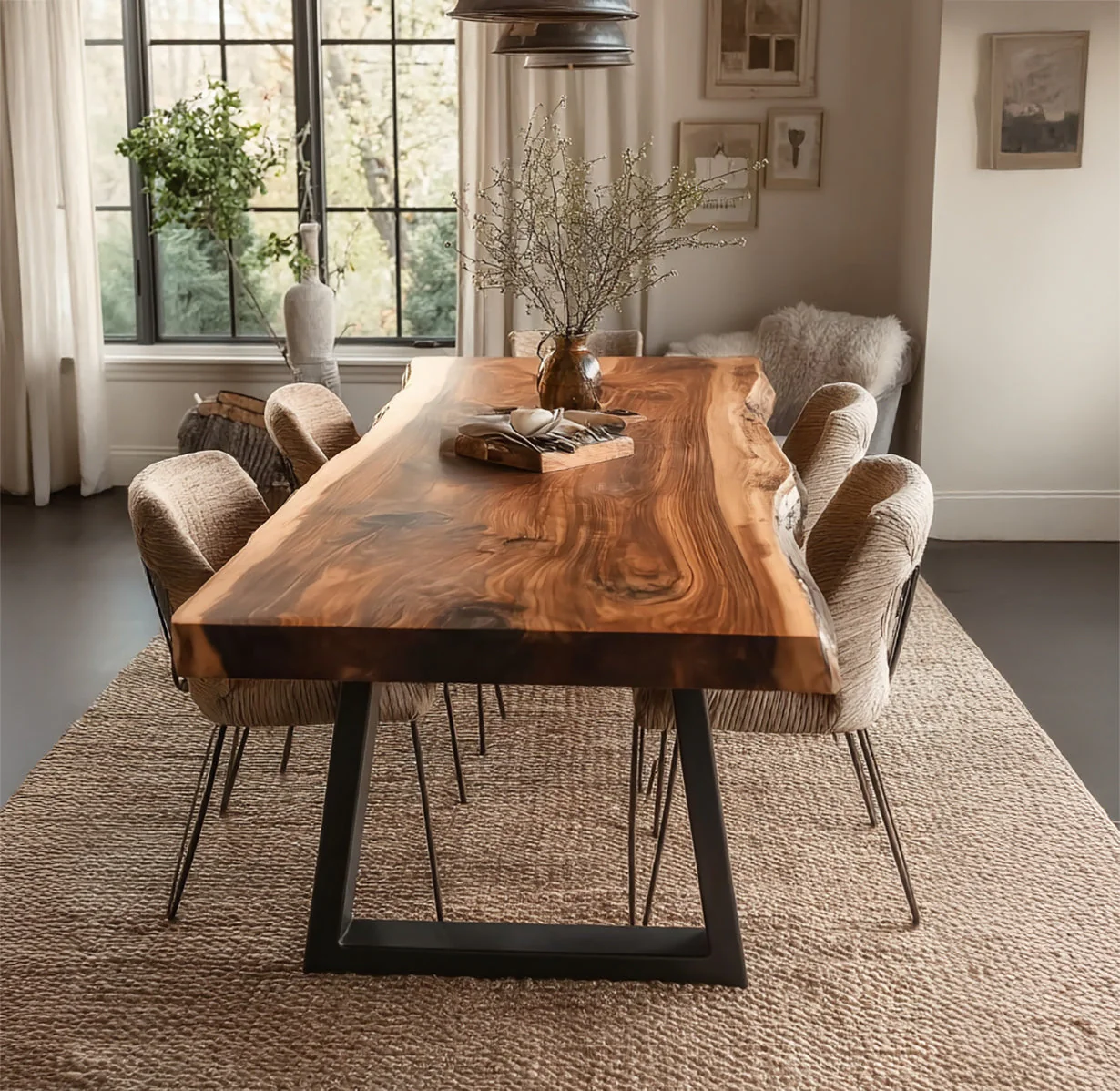 Eettafel van Massief Hout – Moderne Minimalistische Keukentafel