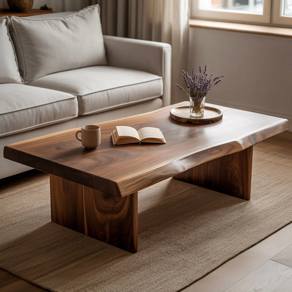 Handgemaakte Rustieke Salontafel van Massief Hout – Heavy Duty