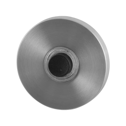 Beldrukker rond met zwarte button | GPF | RVS