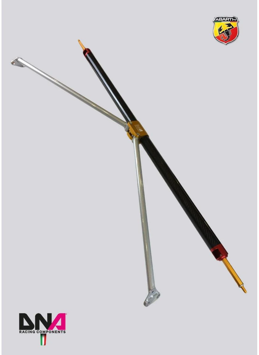 DNA Racing four-seater Carbon rear strut bar with tie rods kit Abarth 500/595/695