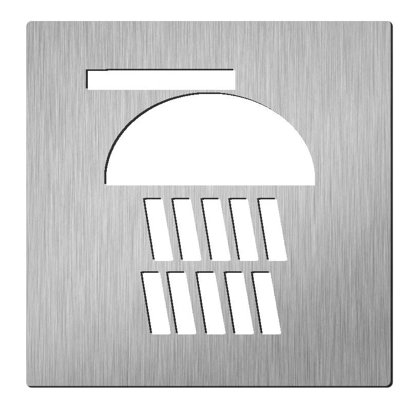 Pictogram douche vierkant | Hardbrass | RVS