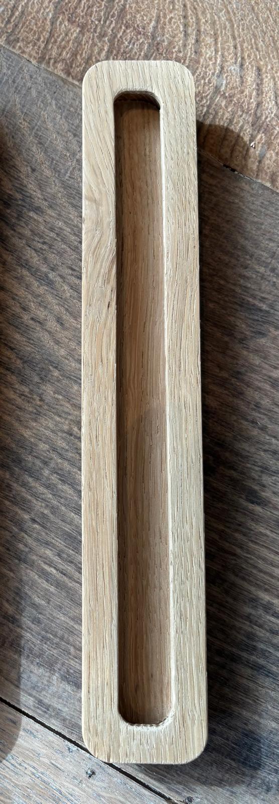 Eiken Schuifdeurkom 120x40mm – Houten Schuifdeurgrijper – AVJD